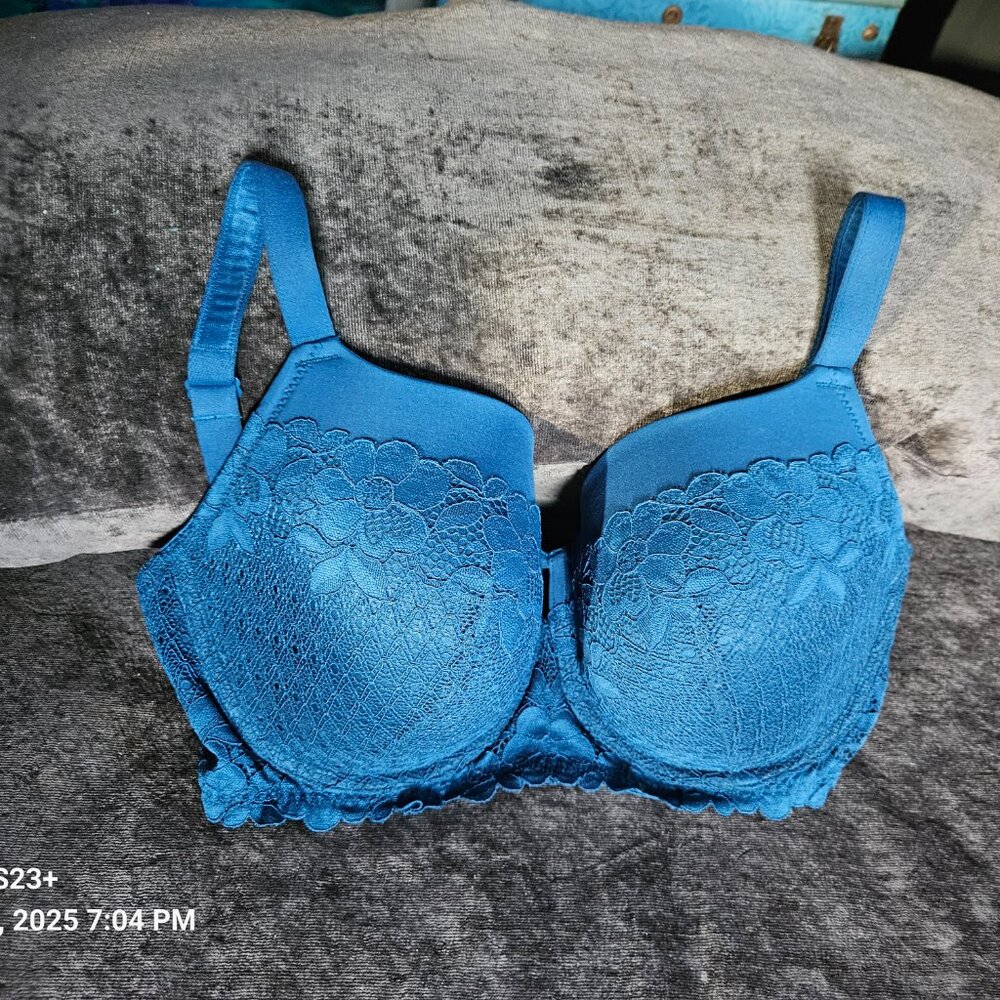 Bare brand NWOT beautiful blue with lace bra 32H NWOT - Picture 2 of 6